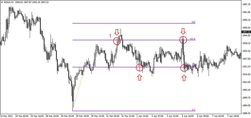 Fibonacci Retracement of Gold